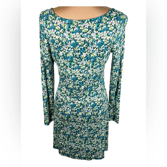 BP Womens Green Moss Hannah Kate Dress Size Small Floral Print Long Sleeve - Picture 4 of 9